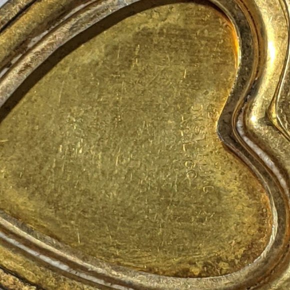 Vintage Sterling Gold Fill Victorian Heart Locket - Picture 6 of 6